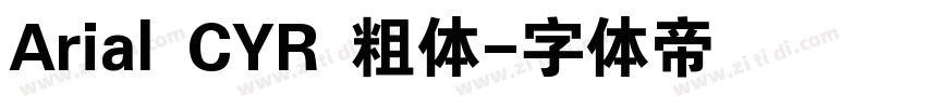 Arial CYR 粗体字体转换